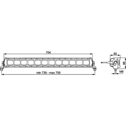 Hella LED fényhíd 2200 lm 88 W