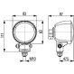 Hella Halogen munkalámpa kör alakú 800 lm 65 W