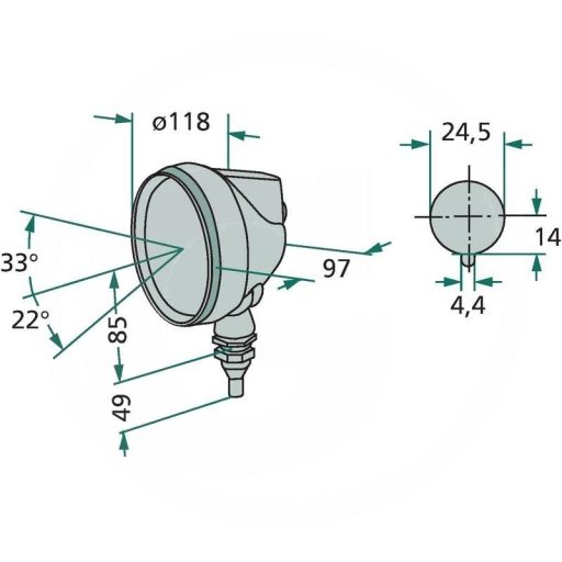 Cobo Halogen munkalámpa kör alakú 70 W