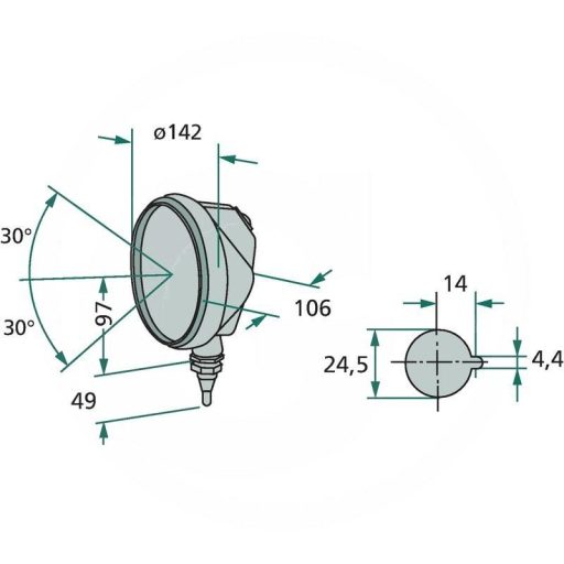 Cobo Halogen munkalámpa kör alakú 55 W