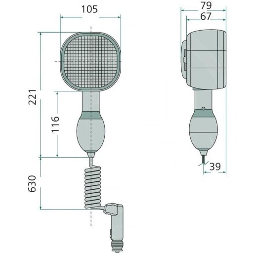 Cobo Halogen munkalámpa négyzet alakú 70 W