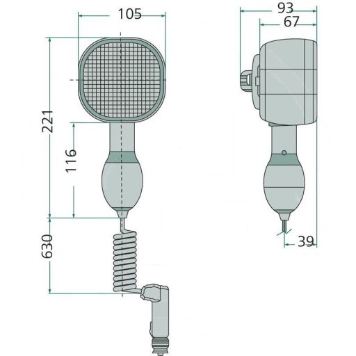 Cobo Halogen munkalámpa négyzet alakú 70 W