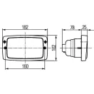 Hella Halogen munkalámpa téglalap alakú 70 W