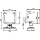 Hella Halogen munkalámpa négyzet alakú 42 W