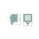 Longlife Halogen munkalámpa négyzet alakú 55 W