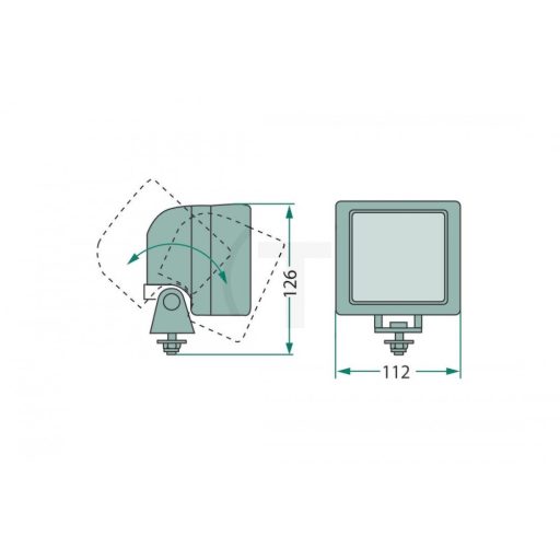 Longlife Halogen munkalámpa négyzet alakú 55 W