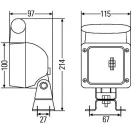 Hella Halogen munkalámpa négyzet alakú 65 W