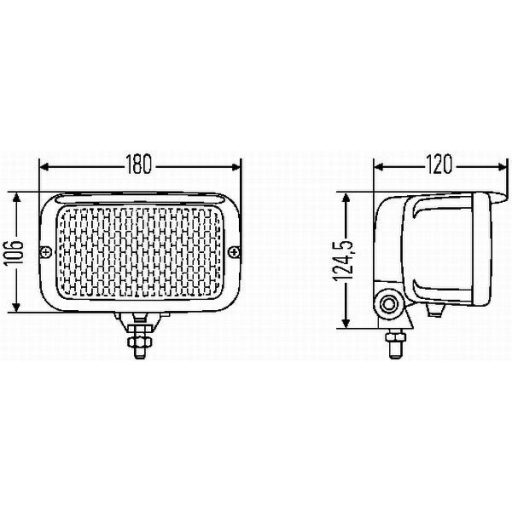Hella Halogen munkalámpa téglalap alakú 70 W