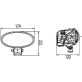 Hella Halogen munkalámpa ovális alakú 60 W
