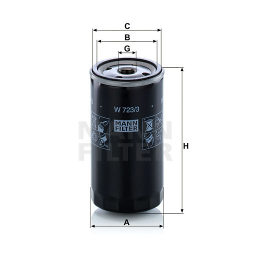 MANN FILTER olajszűrő 565W723.3 - Landini