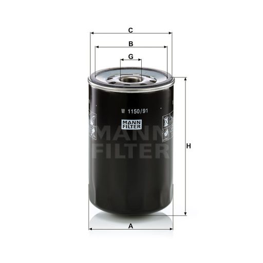 MANN FILTER olajszűrő 565W1150.91 - New Holland