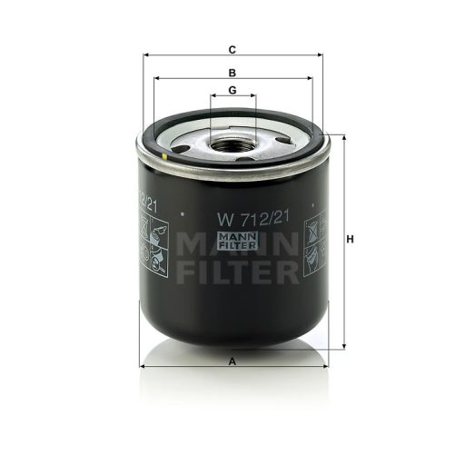 MANN FILTER olajszűrő 565W712.21 - New Holland