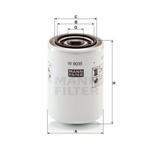 MANN FILTER olajszűrő 565W9035 - New Holland