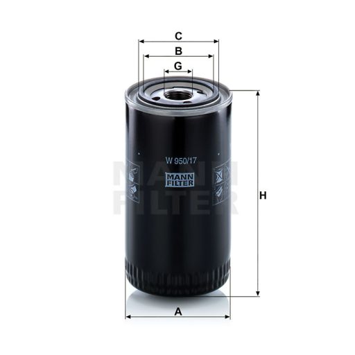 MANN FILTER olajszűrő 565W950.17 - New Holland