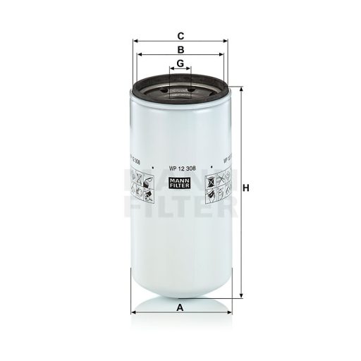 MANN FILTER olajszűrő 565WP12308 - New Holland