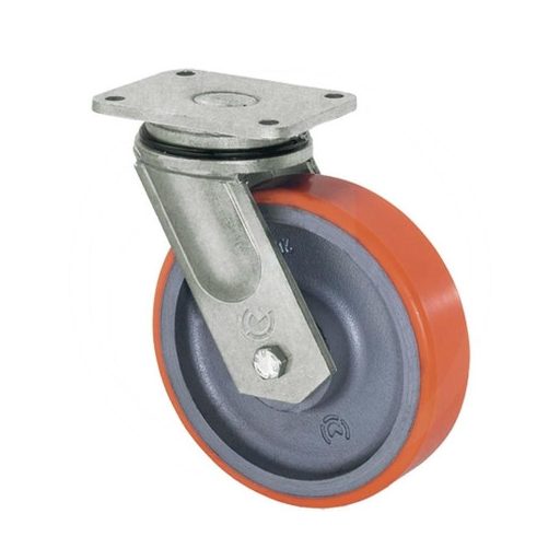 GRANIT Poliuretán nagyteherbírású kormányozható kerék Ø150 mm