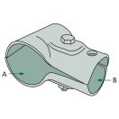 Kétrészes T-bilincs 60 x 48 mm