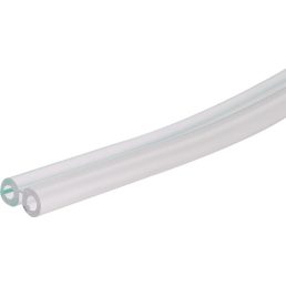 Dupla légcső PVC, 7x13 mm, zöld csík