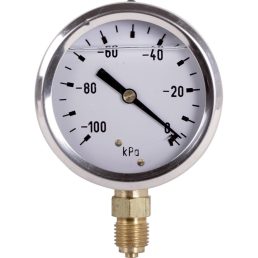   Vákuummérő Ø 63 mm, glicerinnel töltve, 1/4 coll KM nemesacél