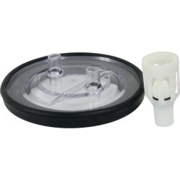   Műanyag fedél tömítéssel és túlfolyó ütközővel 16 mm-es tömlőhöz