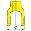 Weasler kardántengely AW36, 860 mm, külső villák nélkül