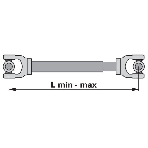 Weasler kardántengely AW36, 1010 mm, külső villák nélkül