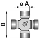 Eurocardan kardántengely 4-es méret, 560 mm háromszögű profillal