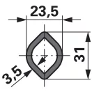 La Magdalena kardántengely 02-es méret, 810 mm citromprofillal