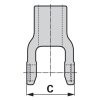 Bondioli & Pavesi kardántengely G7, 860 mm, munkagépoldali külső villa nélkül traktoroldali 1 3/8-6