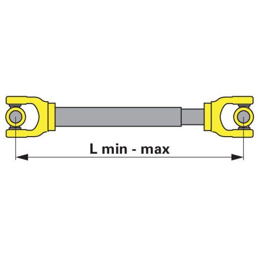 Bondioli & Pavesi kardántengely G8, 1210 mm, külső villák nélkül
