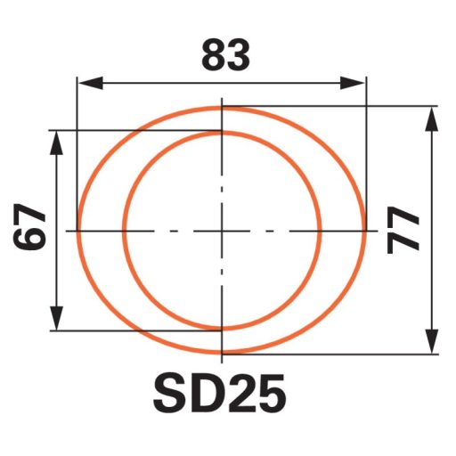 Walterscheid kardántengely W2500, 1210 mm, SD25, külső villák nélkül perselyfenékkenéssel