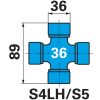 Walterscheid kardántengely P500, 810 mm, PG25, külső villák nélkül perselyfenékkenéssel