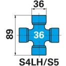 Walterscheid kardántengely P500, 1210 mm, PG25Z, külső villák nélkül perselyfenékkenéssel
