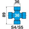 Walterscheid kardántengely-fél W2500, 1116 mm, SD25 külső, S4, külső villa nélkül