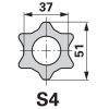 Walterscheid kardántengely-fél W2500, 1116 mm, SD25 külső, S4, külső villa nélkül