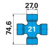 Walterscheid kardántengely W2300, SD15Z, 1410 mm alsó perselykenéssel