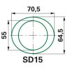 Walterscheid kardántengely W200E, 560 mm, SD15