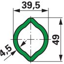 Weasler kardántengely AW35, 710 mm, csillagracsnival AK34