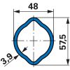 Weasler kardántengely AW35, 710 mm, csillagracsnival AK34