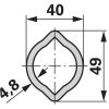 Weasler nagy hajlásszögű kardántengely AW35-80, 1010 mm, nyírócsapos tengelykapcsolóval, 1860 Nm