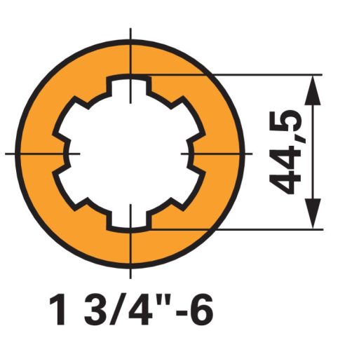 Weasler kardántengely AW36, 1210 mm, nyírócsapos tengelykapcsolóval 1 3/4-6 3330 Nm