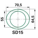 Walterscheid kardántengely W2300, 1010 mm, SD15, szabadonfutóval jobbos