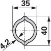 Weasler nagy hajlásszögű kardántengely AW21-80, 1010 mm, dupla