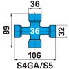 Walterscheid nagy hajlásszögű kardántengely PWZ580, SPF25Z, 1410 mm, K68/22R, 2000 Nm