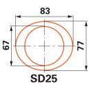 Walterscheid nagy hajlásszögű kardántengely WWZ2480, SD25, 1010 mm