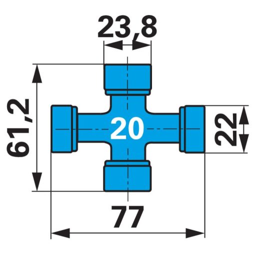 Weasler nagy hajlásszögű kardántengely AW20-80, 1010 mm, amerikai típus