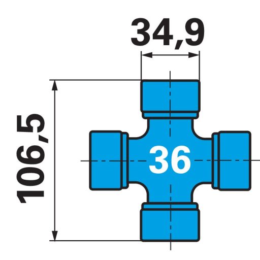 Weasler széles szögű kardántengely AW36-80, 1210 mm, amerikai kialakítás