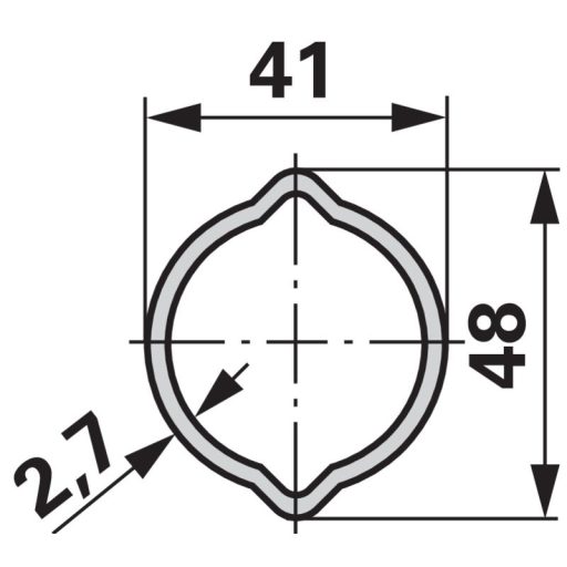 Weasler nagy hajlásszögű kardántengely AW21-50, 860 mm