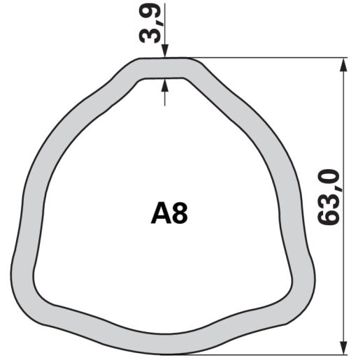 Weasler nagy hajlásszögű kardántengely AB8-80, 1210 mm, amerikai típus