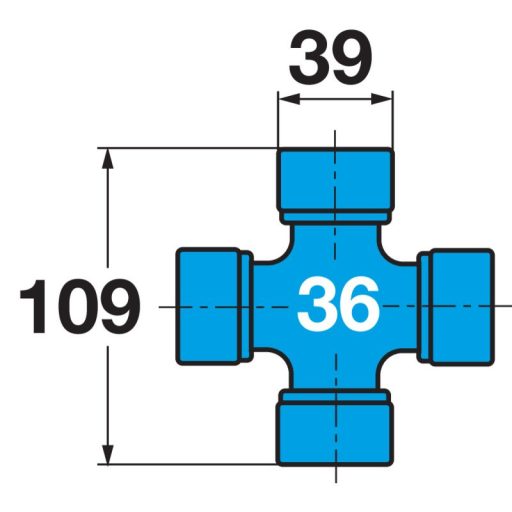 Weasler nagy hajlásszögű kardántengely AW36-50, 1010 mm